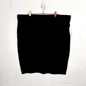 Boutique Plus NWT The Perfect Skirt Plus Size 3X Black Pencil Stretch Office